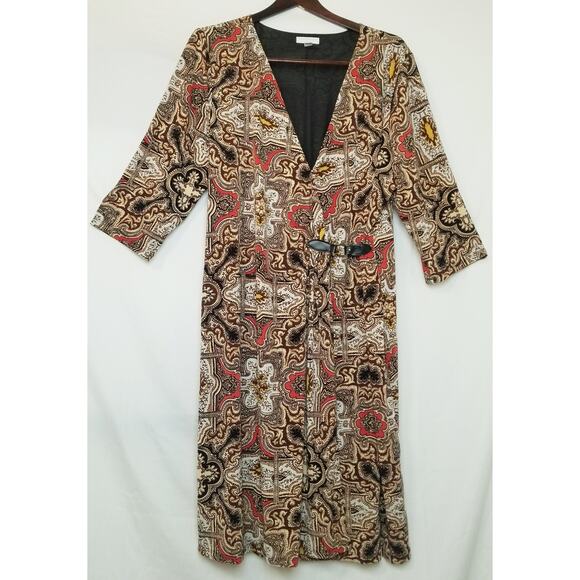 Charter Club Women's Career Faux Wrap Stretchy Belted Multicolor Dress Size 2X - Picture 2 of 10